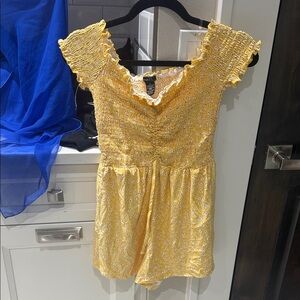 Rue21 Yellow Smocked Top/Mini Romper(Ships from OR)
